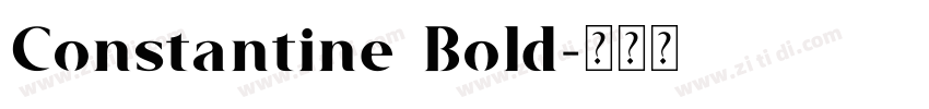 Constantine Bold字体转换